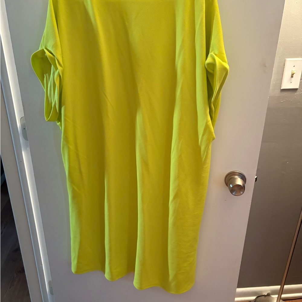 SHEIN Bright Yellow Curve dolman sleeve dress